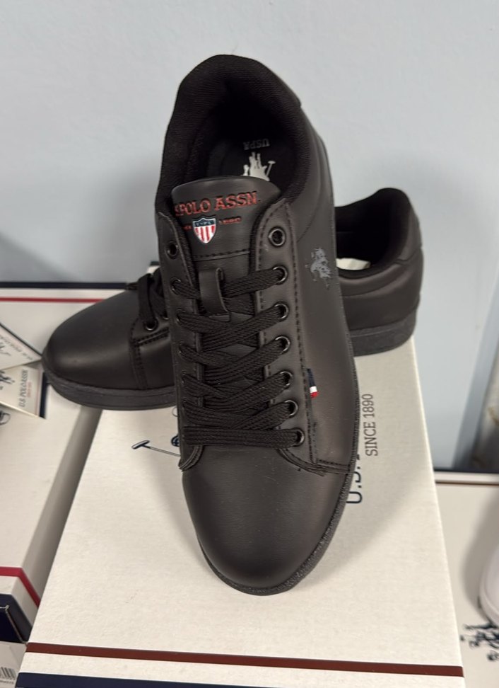 U.S. Polo Assn. Siyah Deri Sneaker — görsel 3/4