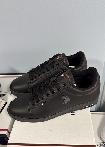U.S Polo Assn. Siyah Deri Sneaker