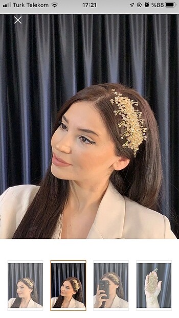 Nişan tacı tokası gelin aksesuar