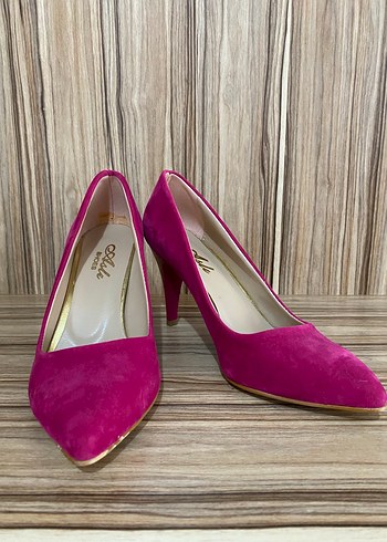 Zara Pembe Süet Topuklu Kadın Stiletto