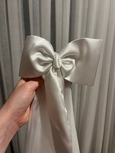 Beyaz Kurdeleli Duvak Toka - Görsel 2