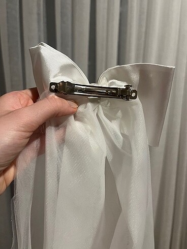 Beyaz Kurdeleli Duvak Toka - Görsel 4