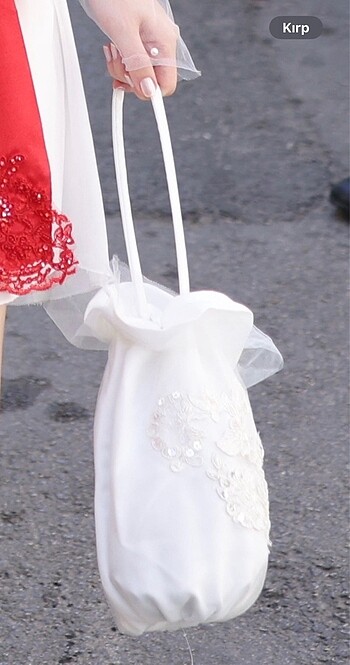 Oleg Cassini Saten Dantelli Gelin Kesesi Çantası - Görsel 2