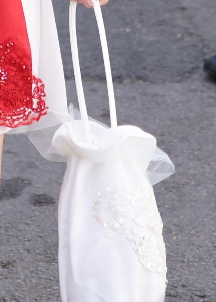 Oleg Cassini Saten Dantelli Gelin Kesesi Çantası - Görsel 2