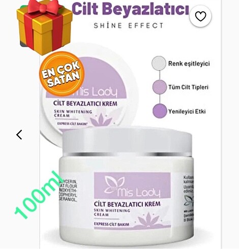 Beden Mis lady cilt beyazlatıcı krem sfır açılmamış kutu