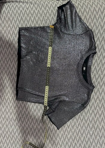 Diğer Gri Kadın Kısa Crop Top