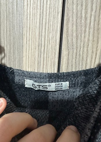 Kızlar için Gri Kareli Denim Salopet - Görsel 2