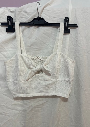 Nakışlı Beyaz Bohem Mini Bralet