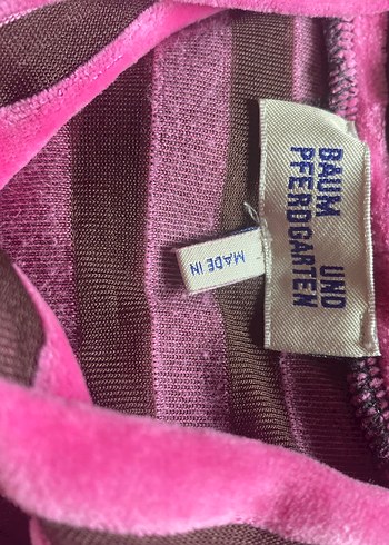xl Beden pembe Renk Uzun Kollu Pembe Çizgili Triko Kadın Kazak