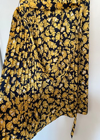 Banana Rebublic Sarı Çiçek Desenli Midi Bohem Elbise - Görsel 6