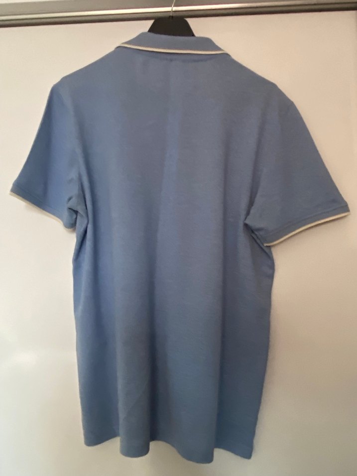 Defacto Mavi Kısa Kollu Polo Tişört - Görsel 4