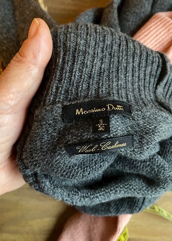 Massimo Dutti Gri Kadın Yün Boğazlı Kazak - Görsel 6