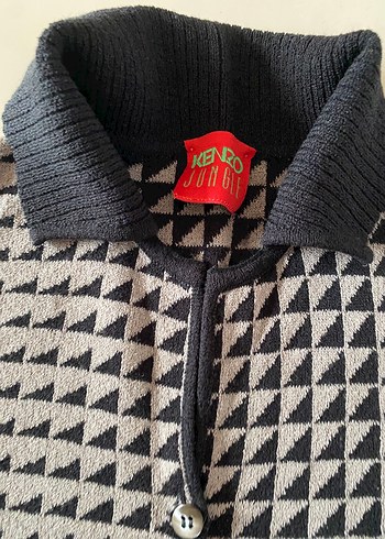 Kenzo Gri Örgü Hırka - Görsel 7