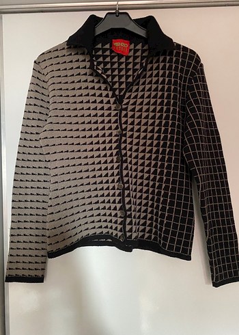 Kenzo Gri Örgü Hırka - Görsel 9