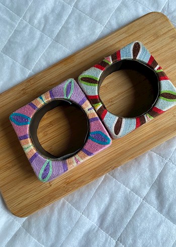 Renkli İşlemeli Bohem  Bileklik - Görsel 4