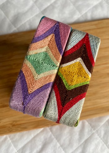 Renkli İşlemeli Bohem  Bileklik - Görsel 6