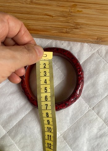 Bordo Yılan Desenli deri Bilezik - Görsel 6