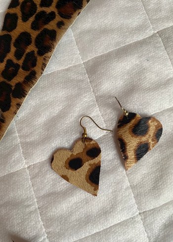 Leopar Desenli Deri Aksesuar Seti - Görsel 8