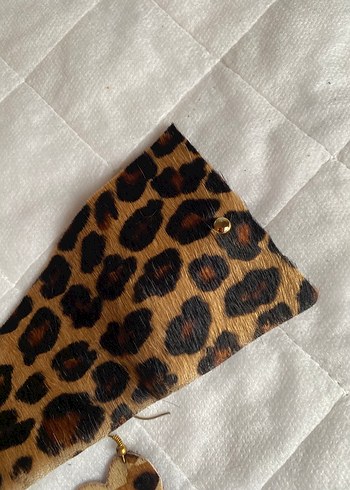 Leopar Desenli Deri Aksesuar Seti - Görsel 11