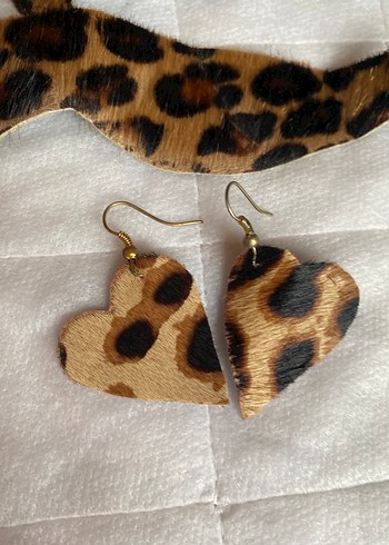 Leopar Desenli Deri Aksesuar Seti - Görsel 5