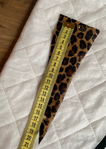 Leopar Desenli Deri Aksesuar Seti - Görsel 7