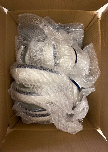 Beyaz zemine lacivert Çizgili Yemek takımı - Görsel 10