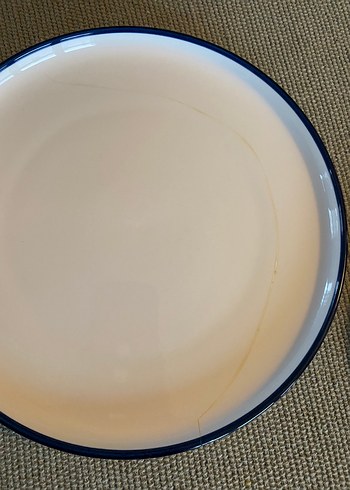 Beyaz zemine lacivert Çizgili Yemek takımı - Görsel 6