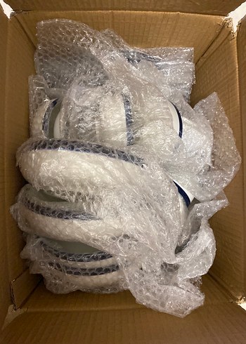 Beyaz zemine lacivert Çizgili Yemek takımı - Görsel 9