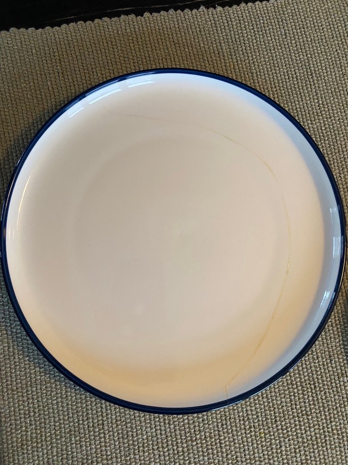 Beyaz zemine lacivert Çizgili Yemek takımı - Görsel 5