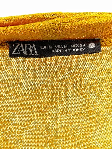 m Beden sarı Renk Zara Kısa Elbise %70 İndirimli.