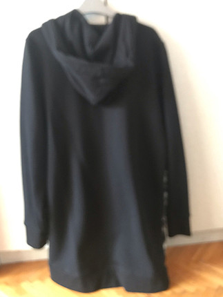 Diğer Leopar desenli, peluş, fermuarlı,kapşonlu tunik mont