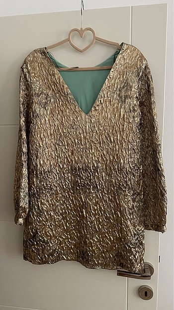 Zara Gold Elbise
