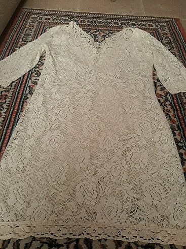 Bayan mini dantelli elbise