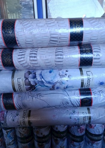 Mavi Çiçek Desenli Gri Yastık - Görsel 7