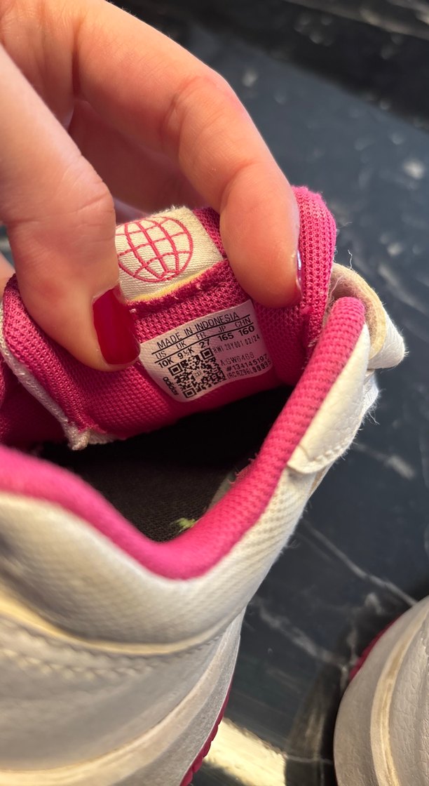 Kız Çocuk Beyaz Cırt Cırtlı Spor Ayakkabı - Görsel 4