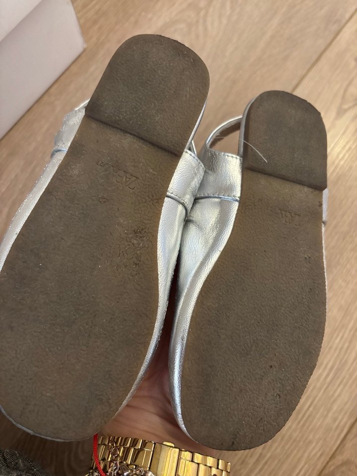 Kız Çocuk Gri Metalik Tokalı zara Babet - Görsel 2