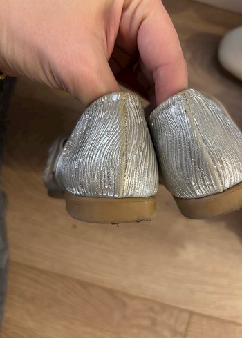 Kız Çocuk gümüş Babet Ayakkabı - Görsel 5