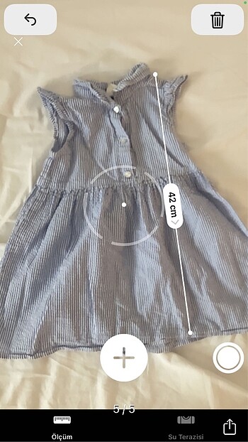 HM çizgili gömlek yaka elbise - Görsel 5