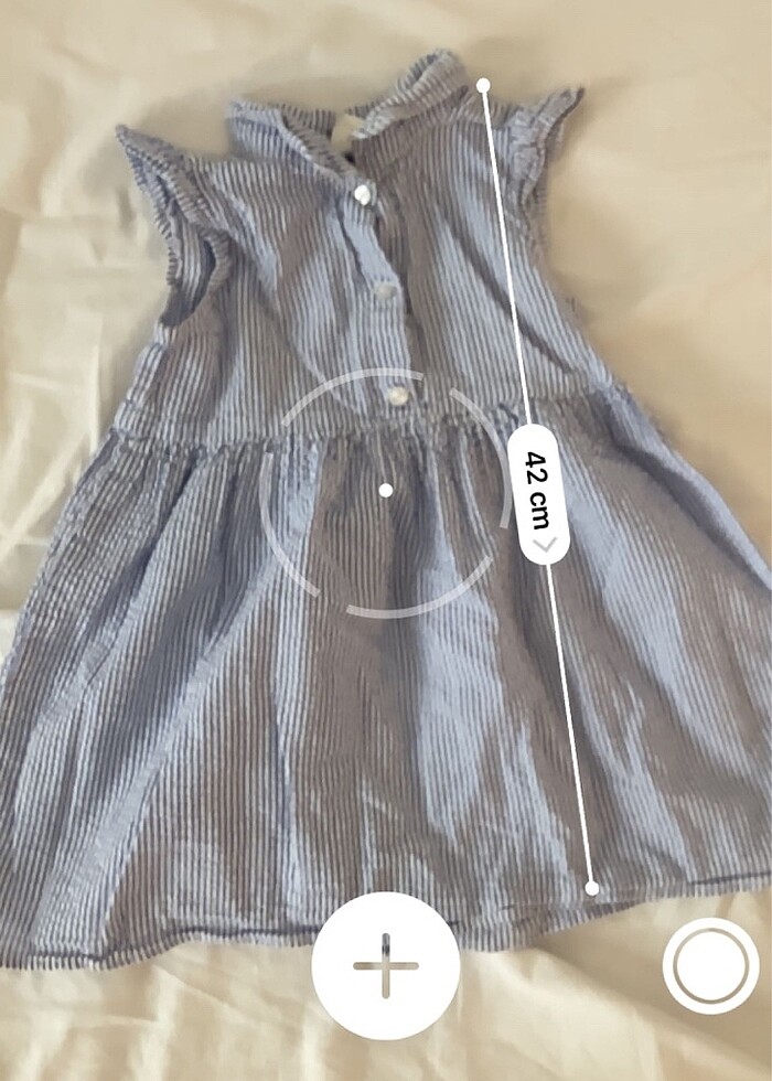 HM çizgili gömlek yaka elbise - Görsel 5