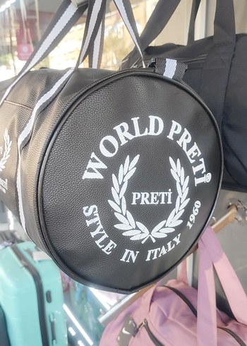 Renkli Baskılı Siyah büyük boy astarlı kaliteli Spor Çantası - Görsel 2