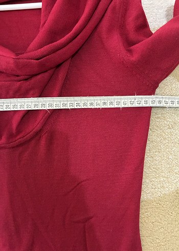 Bordo Uzun Kollu Salaş Tunik - Görsel 7