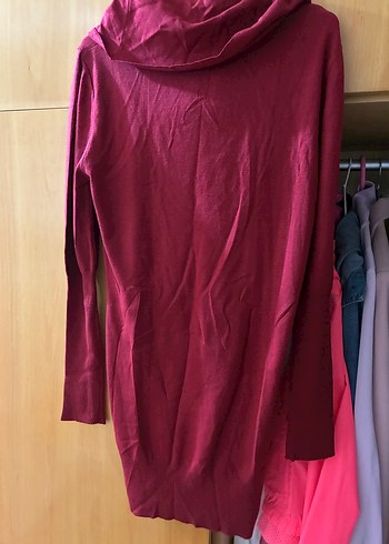 Bordo Uzun Kollu Salaş Tunik - Görsel 4