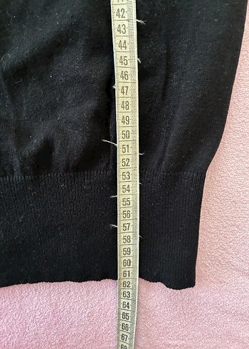 Siyah Pamuklu Uzun Kollu Kadın Kazak - Görsel 4