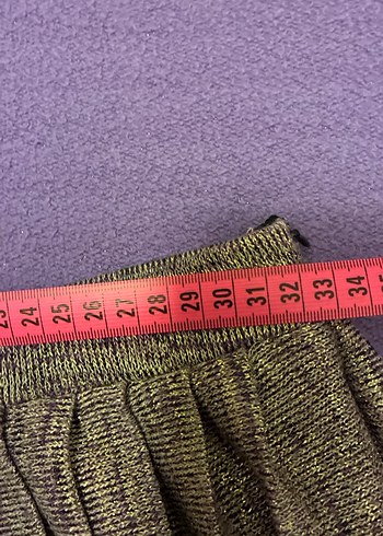 Parlak Mor Pilili Midi Etek - Görsel 5