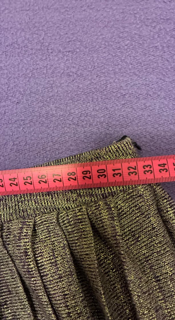 Parlak Mor Pilili Midi Etek - Görsel 5