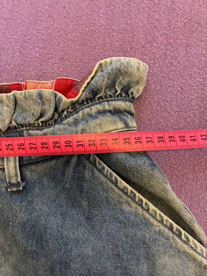 Kadın Gri Mavi Batik Desenli Midi Kot Etek - Görsel 5