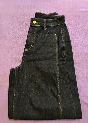 Yüksek bel baggy jean - Görsel 10