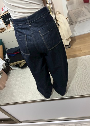 Yüksek bel baggy jean - Görsel 11