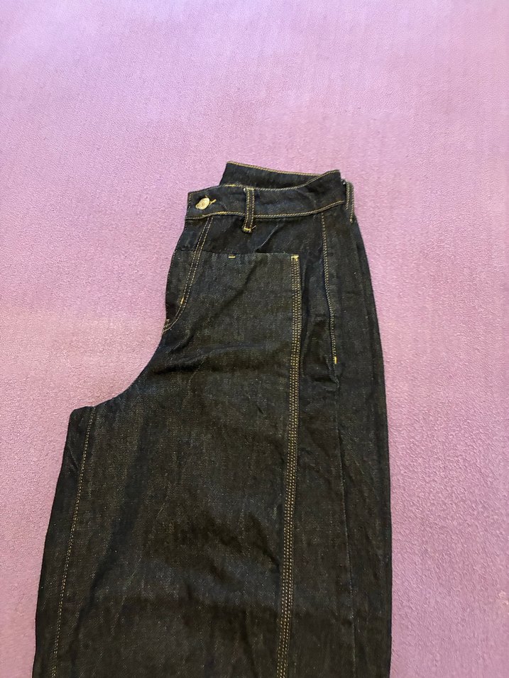 Yüksek bel baggy jean - Görsel 2