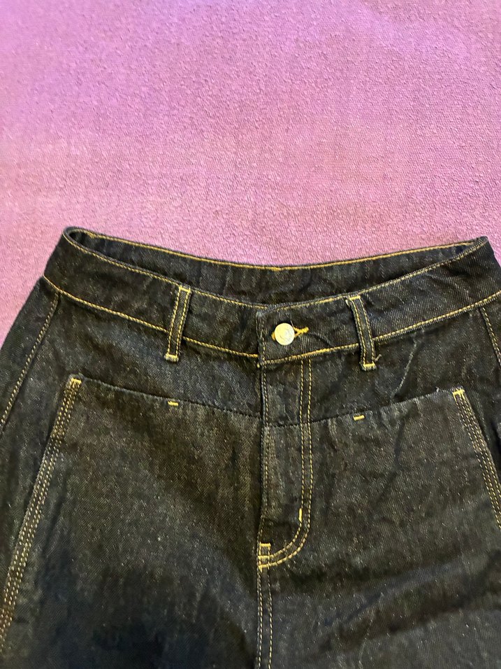 Yüksek bel baggy jean - Görsel 3